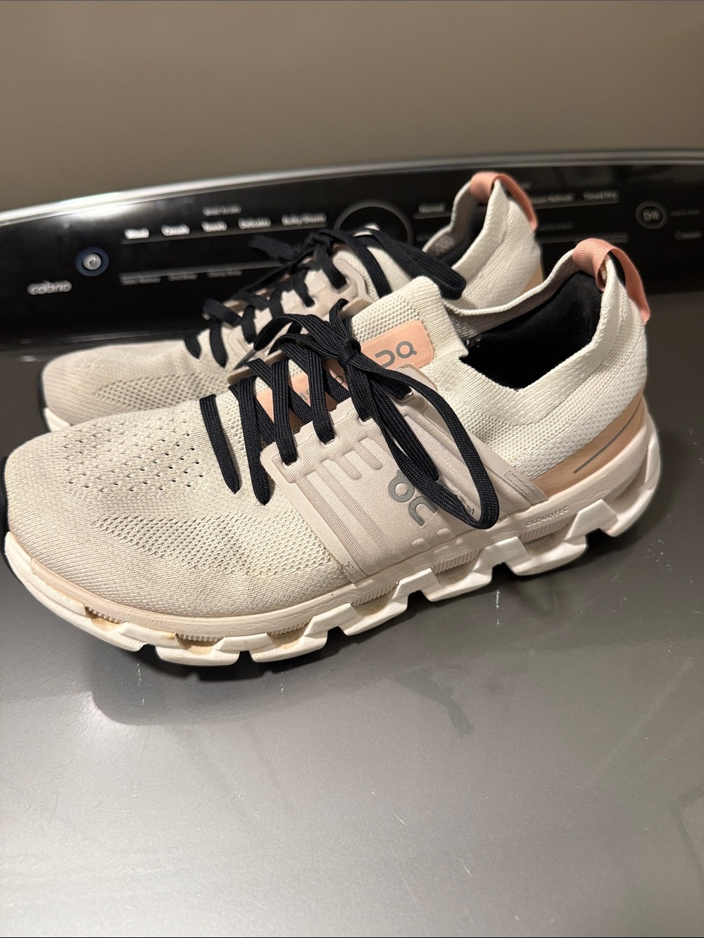 On Running Neutral Beige Sneakers with Black Laces - Picture 3 of 6
